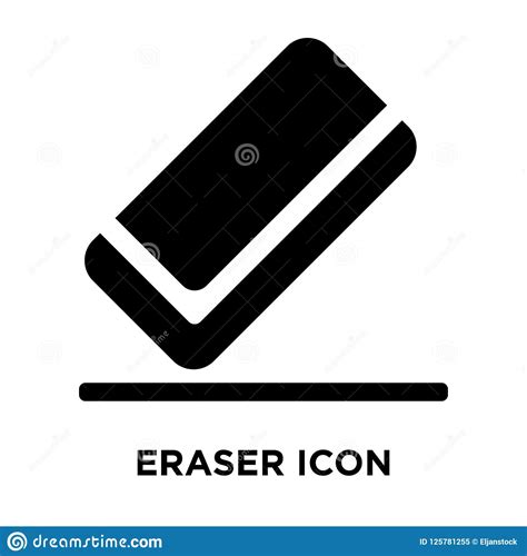 eraser icon vector isolated  white background logo concept  stock