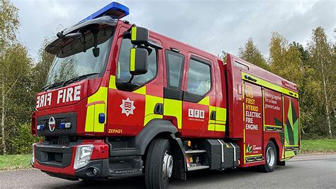 london fire brigade  start  uks  electric hybrid fire