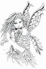 Coloring Fairy Pages Intricate Adults Adult Getcolorings Printable sketch template