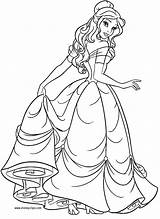 Belle Coloring Baby Pages Princess sketch template