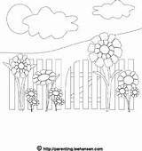 Coloring Fence Picket Garden Pages Printable Flower Flowers Fencing Designs Summer Color Powered Results Bing Choose Board sketch template