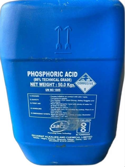 phosphoric acid  rs kg phosphoric acid  bharuch id