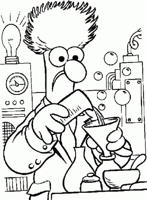 scientist working   lab  science coloring page fun coloring