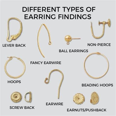 types  earrings quora jewelry findings guide jewelry