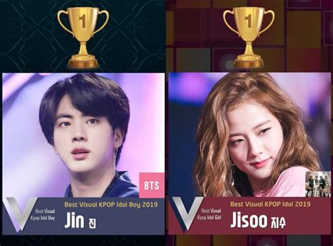 Bts S Jin And Blackpink S Jisoo Voted 1 On Best Visual