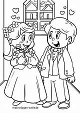 Hochzeit Malvorlage Malvorlagen Heiraten Seite sketch template