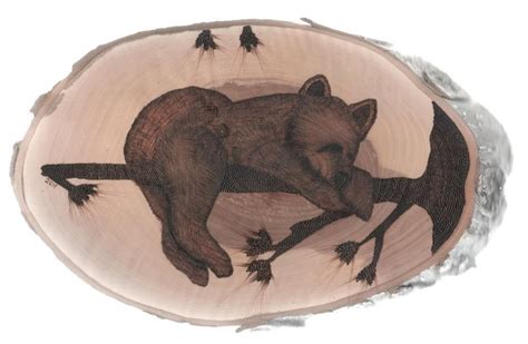 black bear wood burning patterns black bear pyrography wood art