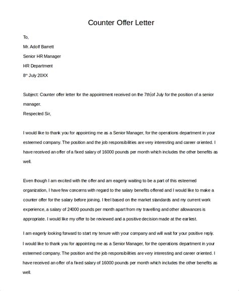 sample offer letter templates   ms word