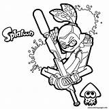 Splatoon Coloring Pages Agent Inklings Printable Protagonist Books Popular sketch template