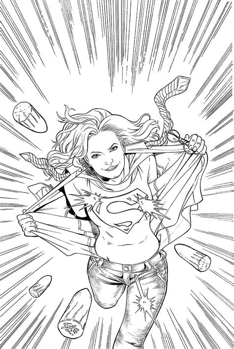 supergirl coloring pages  kids