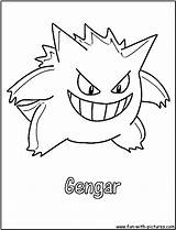 Gengar Coloring Pages Pokemon Ghost Printable Type Color Kids Popular Sheets Getcolorings Fun Template sketch template