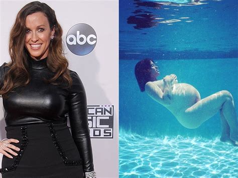 alanis morissette just shared an underwater nude pregnancy picture self