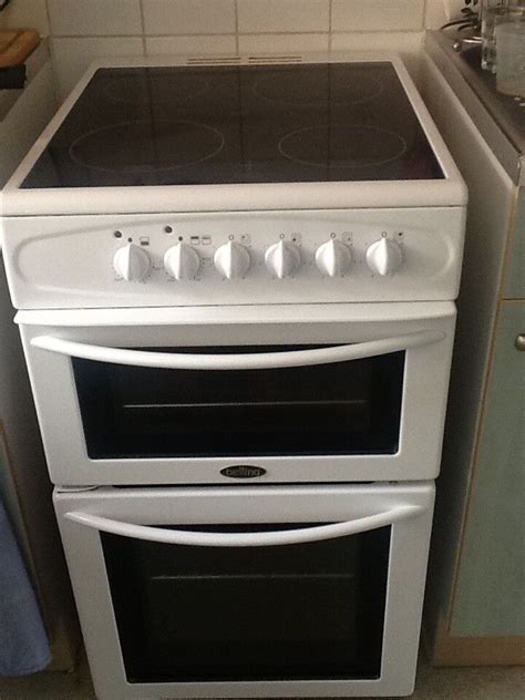 belling  mm double oven  grill  ceramic hob  years  good condition