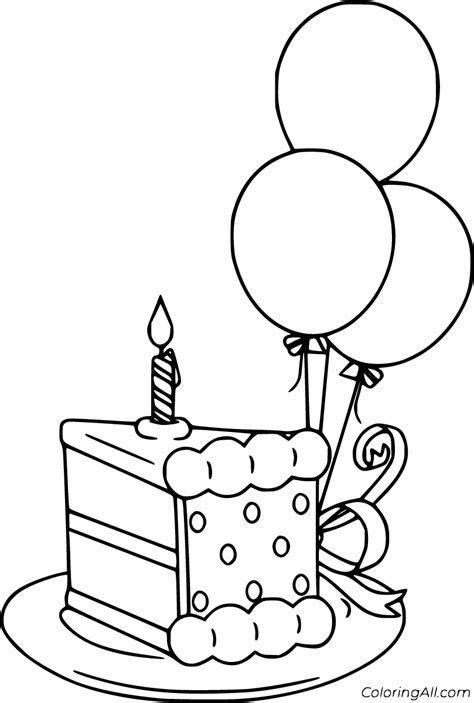 birthday balloon coloring pages coloringall