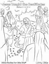 Coloring Sermon Beatitudes sketch template