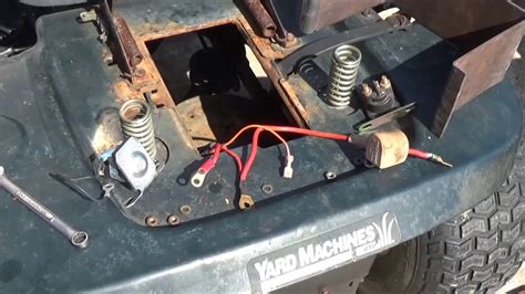changing starter solenoid  lawn tractor july   youtube