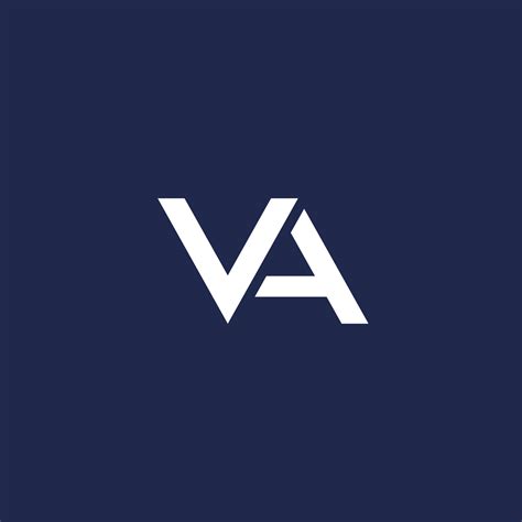 va letters logo  dark  vector art  vecteezy