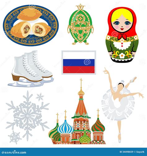 russian symbol set royalty  stock images image