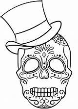 Skull Sugar Coloring Pages Hat Skulls Drawing Print Simple Printable Dead Kleurplaten Zo Pdf Kleurplaat Size sketch template