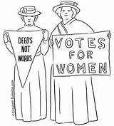 Suffragette sketch template