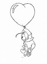 Pooh Winnie Coloring Pages Valentine Color Printable Kids Disney Friends Bear Printables Drawing Valentines Balloon Holiday Spongebob Sheet Sheets Tattoos sketch template