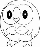 Pages Pokemon Rowlet Coloring Cute Printable Print Sheets Drawing Draw Pokémon Drawings Colouring Kids Moon Colorear Anime Choose Board Books sketch template