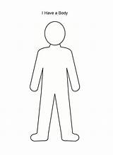 Outline Person Body Coloring Printable Pages Kids Description sketch template