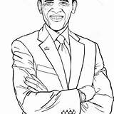 Obama Barack 44th Dashing sketch template