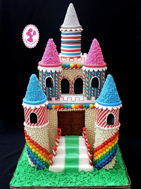 magical candy castle decorated cake  seema tyagi cakesdecor