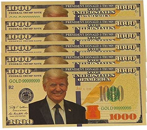 dollar donald trump bill banknote  gold coated donald trump legacy limited edition great