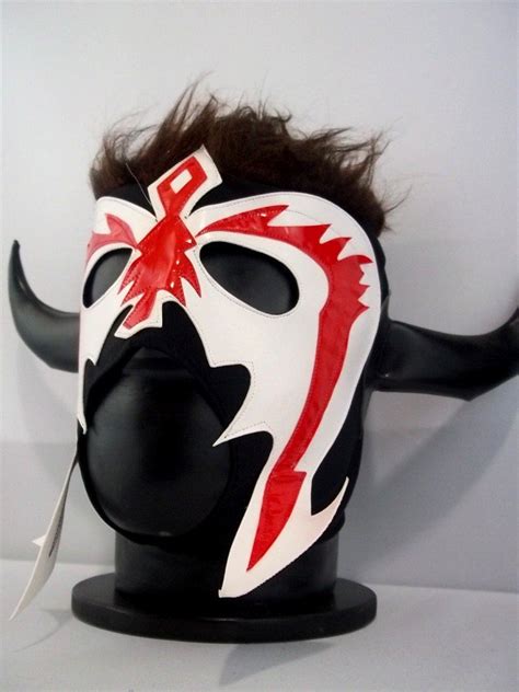 psicosis black red adult size mexican wrestling mask