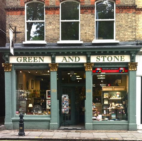 vintage shop exteriors store fronts  apartment  green  stone kings road