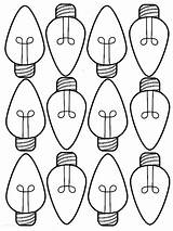 Christmas Coloring Lights Light Bulb Pages Printable Bulbs Drawing Tree Color Sheets Line Getdrawings Traffic Gumdrop Crayola Pencil Holiday Print sketch template
