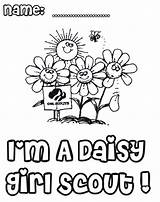 Scout Pages Petal Daisy Coloring Girl Daisies Girls Troop Leader Lastly Colored These sketch template