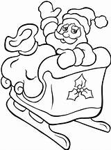 Pages Sleigh Santa Coloring His Getcolorings sketch template