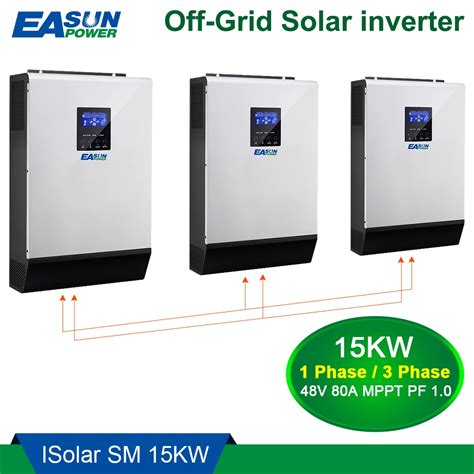 buy easun power kw solar inverter  mppt vdc vac vac  grid