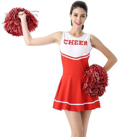 Ksruee Womens Cheerleader Costume Cheerleading Role Play Outfit Set