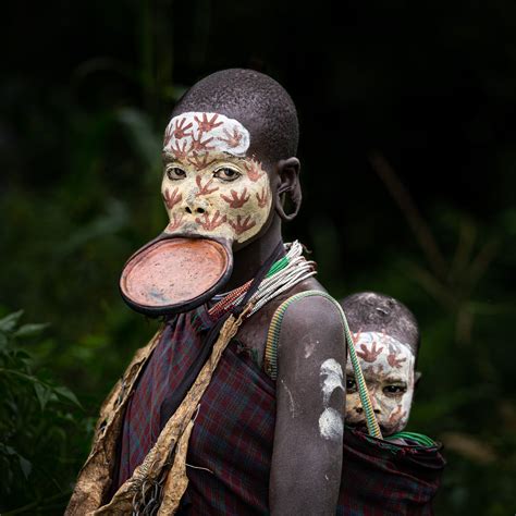 Surma Tribes Lip Plates For Mursi Tribe And Suri Tribe In The Omo