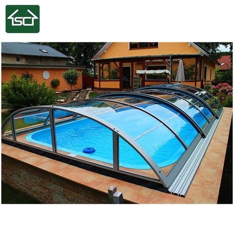 china solar pool cover retractable swimming pool cover swimming pool glass enclosure china