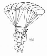 Skydiving Drawing Coloring Skydive Pages Paratrooper Skydiver Getdrawings Template sketch template