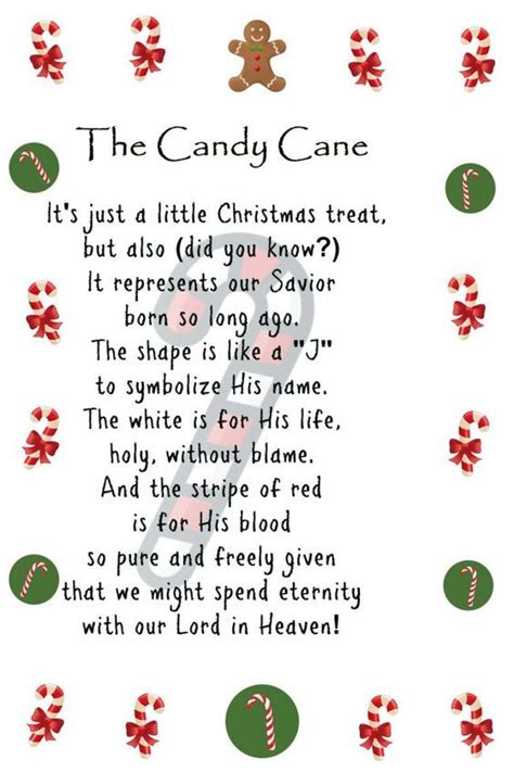 candy cane poem  printable printable world holiday