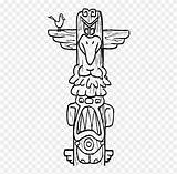 Totem Poles Pinclipart sketch template