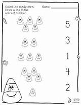 Counting Worksheet Corn Candy Fall Prek Themed Bundle sketch template
