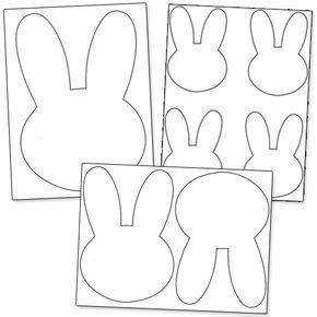 printable bunny template  printabletreatscom bunny templates