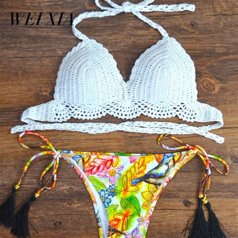 weixia 2018 hot sale bikini swimwear women bandage bikini sets z001