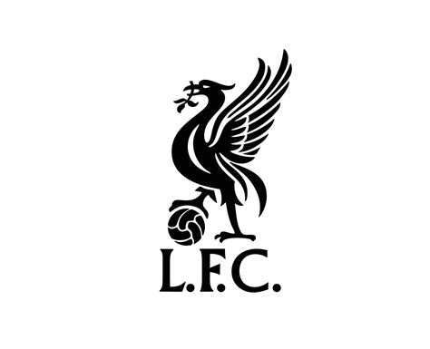 liverpool club symbol black logo premier league football abstract