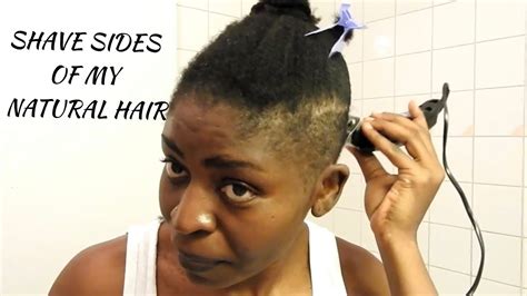 Shaving The Sides Of My 4c Natural Hair Tapered Natural