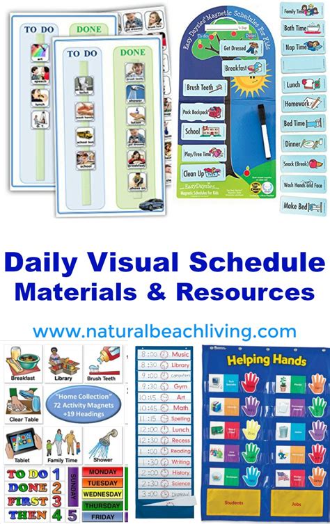 home visual schedule printables  morning  night routine natural