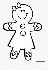 Gingerbread Coloring Girl Pages Clipart Clipartkey sketch template