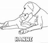 Hanne Kleurplaten Naam Hond Stier sketch template